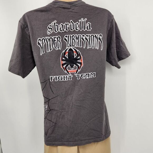 Brett Sbardella The Spyder Submissions Team MMA T-Shirt Women's Size Small Gray - Picture 5 of 8